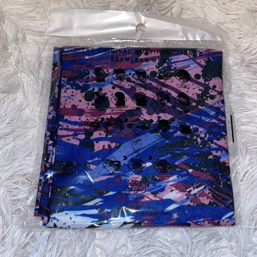 2/$10 New purple and pink splash neck gaiter